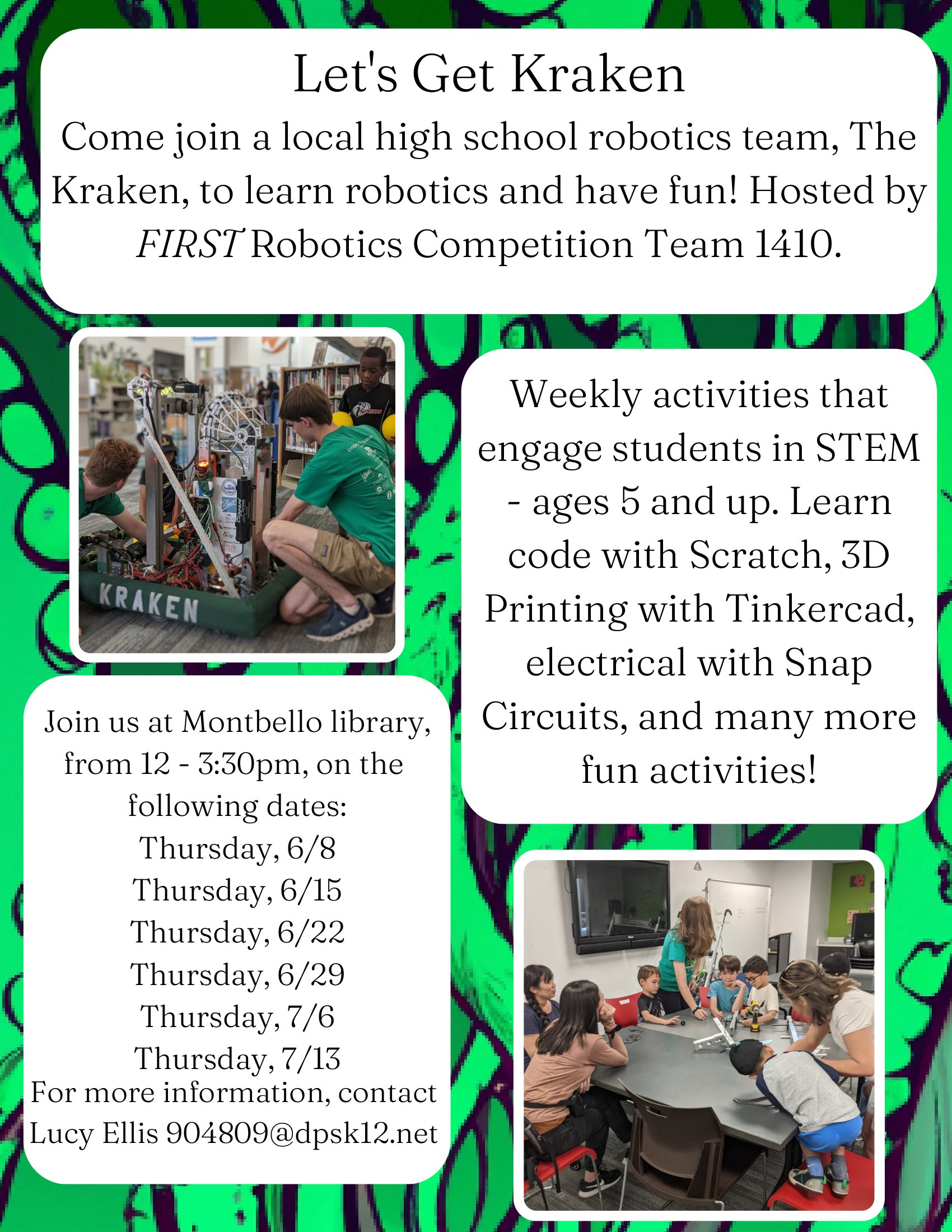 Let's Get Kraken Robotics and more! Denver Public Library